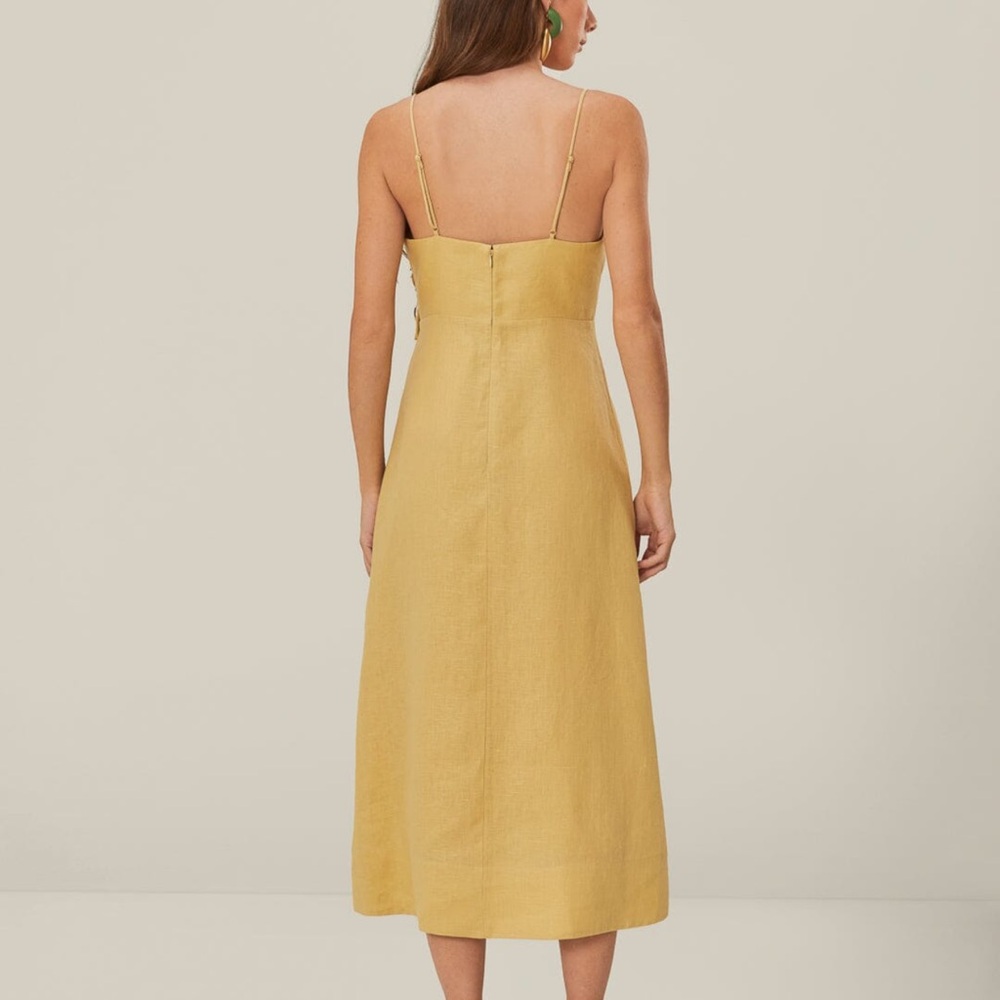 NWT Sand 3d Flower Bodice Midi Dress (sold out!!) originally $320 - Picture 3 of 4